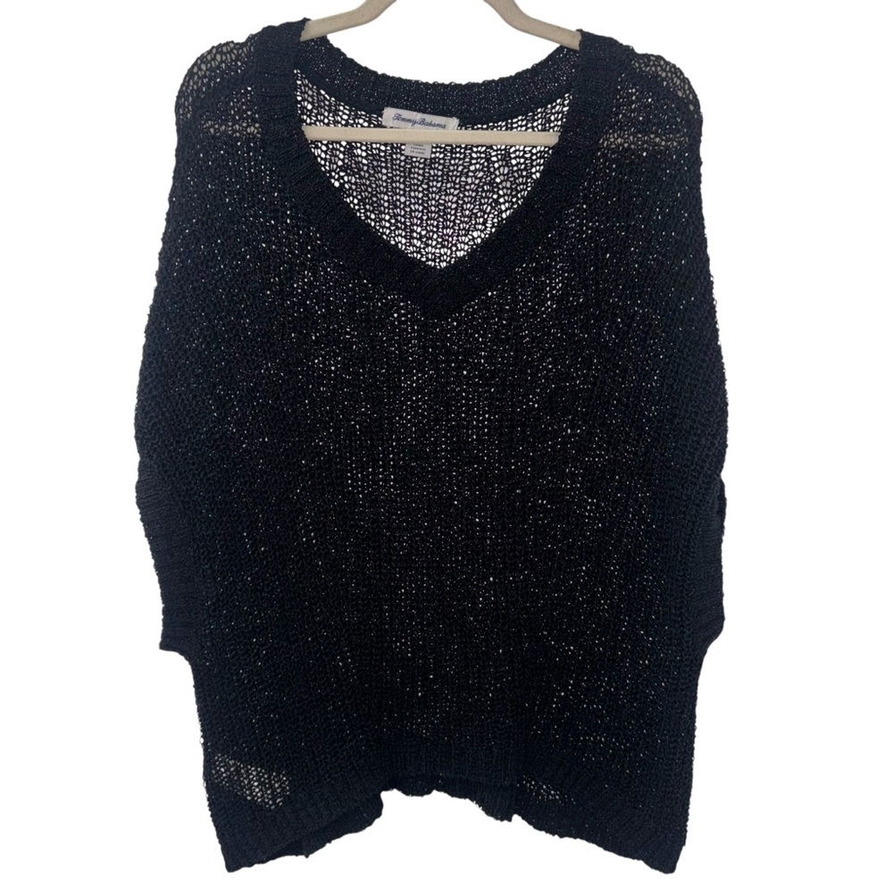 Tommy Bahama Black V-Neck Sweater size  Small